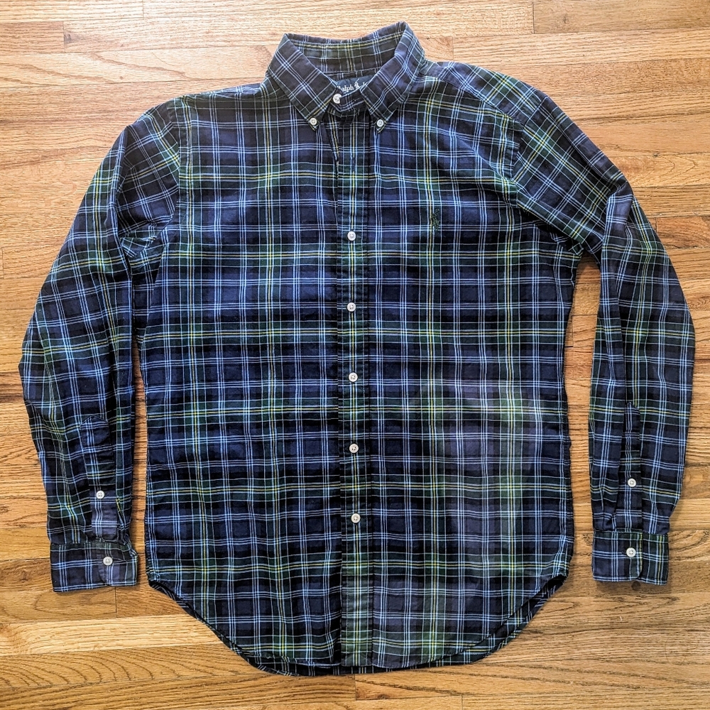 Polo Ralph Lauren Vintage Plaid Shirt | 90s Button Down Collared Shirt - Men's S